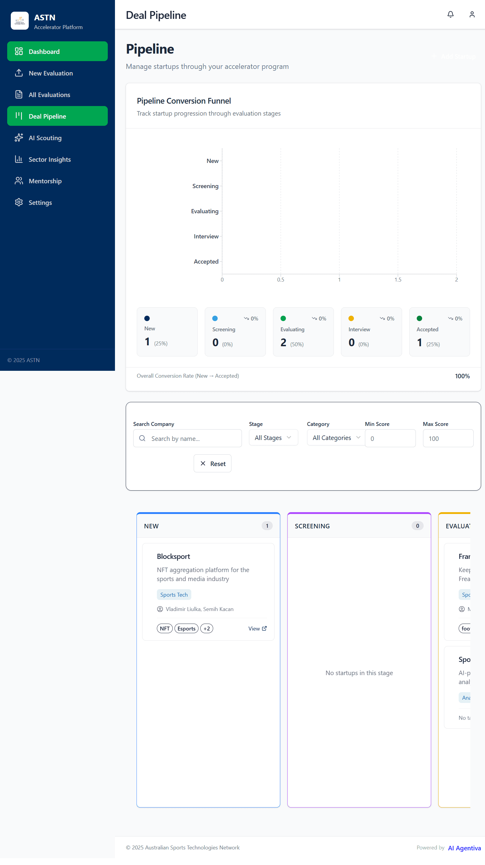 Accelerator Intelligence Dashboard